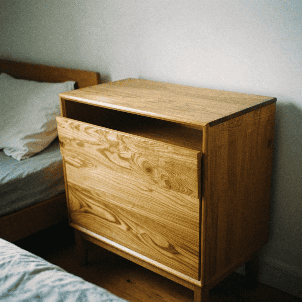 Finished custom furniture in home setting